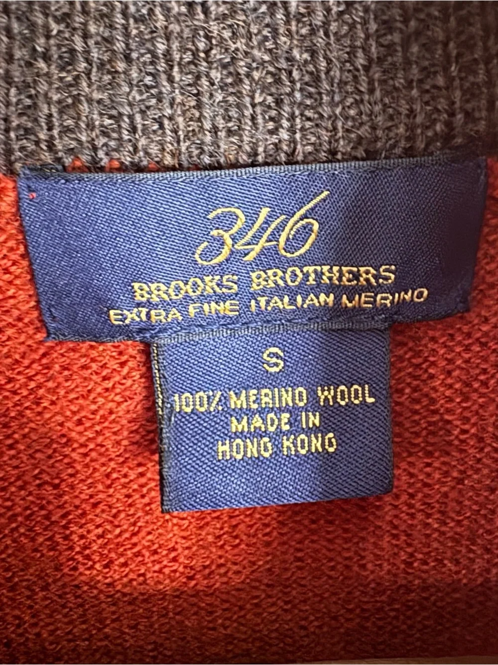 Brooks Brothers Red 100% Italian Merino Wool Funnel Neck Zip Up Sweater Vest